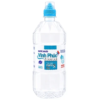 Nước muối Vĩnh Phúc Premium nano bạc 1000ml giúp loại bỏ vi khuẩn, khử mùi hôi miệng
