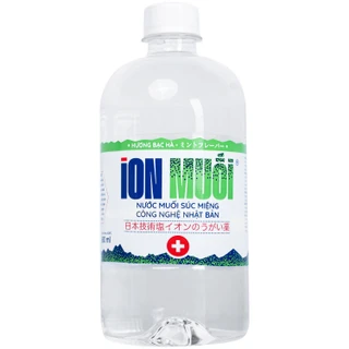 Nước súc miệng Ion muối Fujiwa 680ml hỗ trợ ngăn chặn vi khuẩn, giảm viêm họng