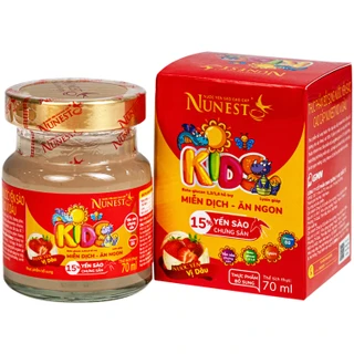 Nước Yến Sào Cao Cấp Cho Trẻ Em Nunest Kid Vị Dâu Lốc 3+1 (70ml)