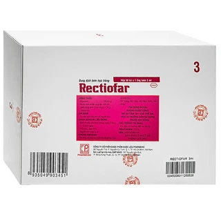 Dung dịch Rectiofar Pharmedic điều trị táo bón (50 túi x 1 ống bơm 3ml)