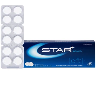 Viên ngậm Star Benko OPV điều trị nhiễm khuẩn miệng, họng (2 vỉ x 12 viên)