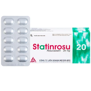 Thuốc Statinrosu 20 Meyer điều trị tăng cholesterol máu nguyên phát (3 vỉ x 10 viên)