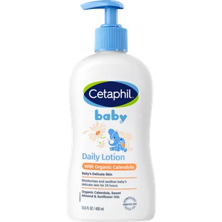 Sữa dưỡng da dành cho bé Cetaphil Baby Daily Lotion with Organic Calendula tinh chất hoa cúc giúp tăng cường dưỡng ẩm, bảo vệ da (400ml)