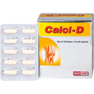 Thuốc Calci-D Usa-nic phòng ngừa và điều trị tình trạng thiếu hụt canxi và vitamin D (10 vỉ x 10 viên)