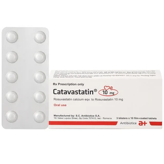 Thuốc Catavastatin 10mg S.C Antibiotice điều trị tăng cholesterol máu nguyên phát (3 vỉ x 10 viên)