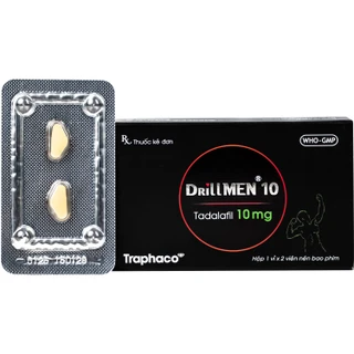Thuốc DrillMEN 10mg Traphaco điều trị rối loại cương dương (1 vỉ x 2 viên)