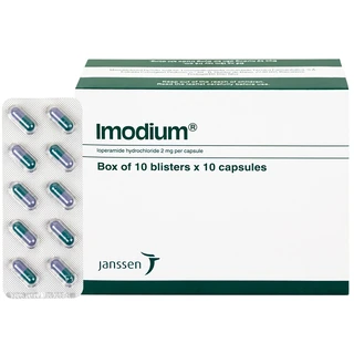 Thuốc Imodium 2mg Janssen điều trị tiêu chảy cấp tính (10 vỉ x 10 viên)