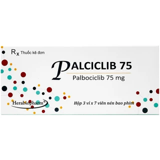 Thuốc Palciclib cap 75mg điều trị ung thư vú (3 vỉ x 7 viên)