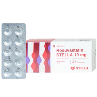 Thuốc Rosuvastatin Stella 10mg điều trị tăng cholesterol máu (3 vỉ x 10 viên)