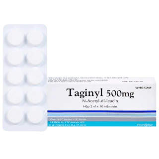 Thuốc Taginyl 500mg Thành Nam điều trị triệu chứng cơn chóng mặt (2 vỉ x 10 viên)