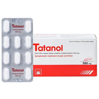 Thuốc Tatanol giảm đau, hạ sốt (10 vỉ x 10 viên)