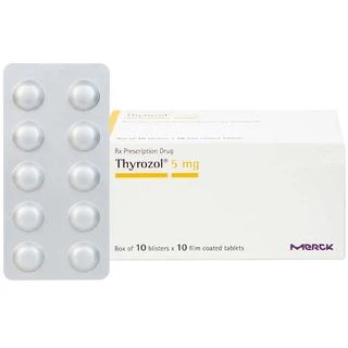 Thuốc Thyrozol 5mg Merck điều trị cường giáp (10 vỉ x 10 viên)