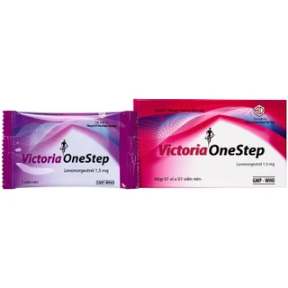 Thuốc Victoria 1,5mg Hóa Dược dùng để tránh thai khẩn cấp, dùng trong vòng 72 giờ sau giao hợp (1 vỉ x 1 viên)