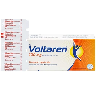 Viên đặt Voltaren 100mg Novartis điều trị viêm và thoái hóa của bệnh thấp khớp (1 vỉ x 5 viên)