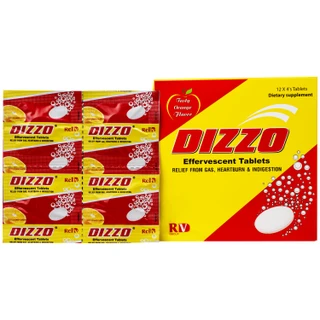 Viên sủi hỗ trợ tiêu hóa Dizzo Rv (12 vỉ x 4 viên)