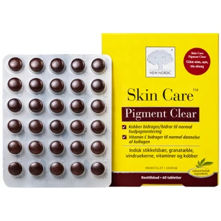 Viên uống giúp làm đẹp da, chống oxi hóa và giảm lão hóa da Skin Care Pigment Clear New Nordic (2 vỉ x 30 viên)