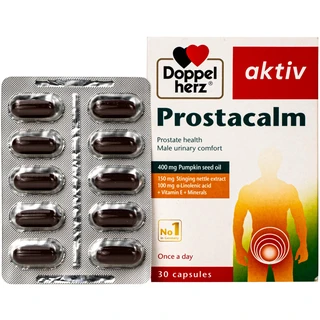 Viên uống giúp giảm triệu chứng do bệnh phì đại tiền liệt tuyến cho nam giới Doppelherz Aktiv Prostacalm (3 vỉ x 10 viên)