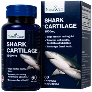 Viên uống hỗ trợ bôi trơn khớp, duy trì sức khỏe của khớp Shark Cartilage NatureCare (60 viên)