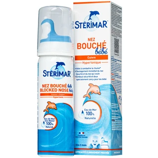 Xịt mũi trẻ em Sterimar Blocked Nose Baby (Mẫu mới) - Hỗ trợ giảm viêm mũi, nghẹt mũi cho trẻ từ 3 tháng đến 3 tuổi (50ml)