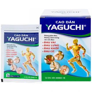 Cao dán Yaguchi Tatra giảm đau, kháng viêm trong các cơn đau vai, đau lưng (5 miếng)