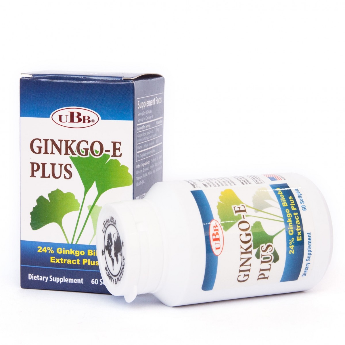 Hình ảnh Viên uống Ginko-E Plus UBB tăng cường tuần hoàn máu (60 viên)