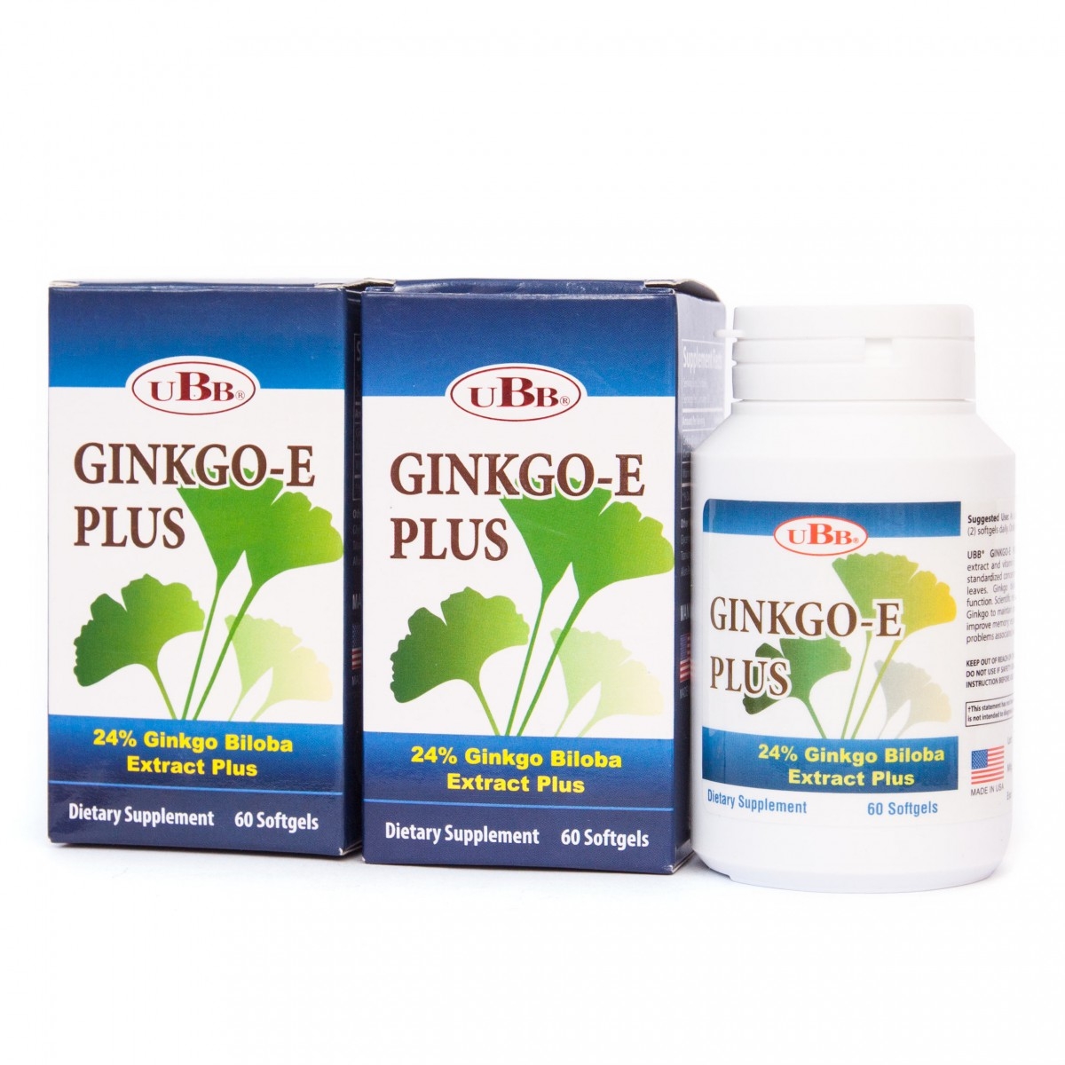 Hình ảnh Viên uống Ginko-E Plus UBB tăng cường tuần hoàn máu (60 viên)