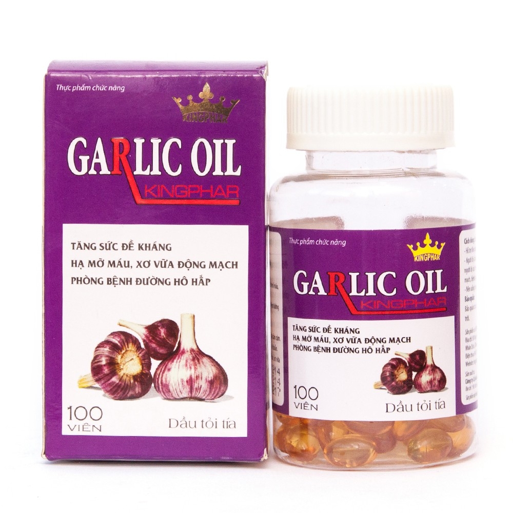 Hình ảnh Viên dầu tỏi tía Garlic Oil Kingphar hỗ trợ tăng đề kháng, hạ mỡ máu (100 viên)