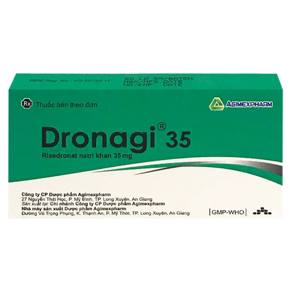 Hình ảnh Thuốc Dronagi 35 Agimexpharm điều trị và ngăn ngừa bệnh loãng xương (1 vỉ x 4 viên)