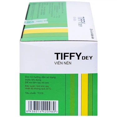 Tiffy Dey trị cảm cúm, sổ mũi, hắt hơi (25 vỉ x 4 viên)