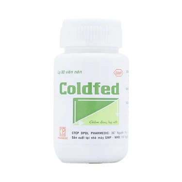Thuốc Coldfed Pharmedic trị cảm, sốt, nhức đầu, sổ mũi (80 viên)