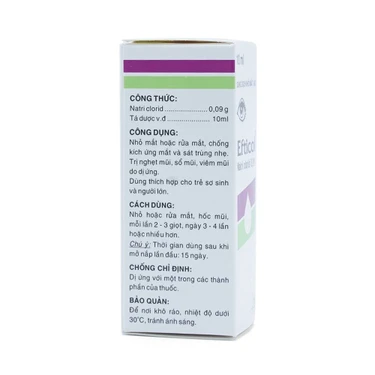 Efticol Natri clorid 0.9% rửa mắt, rửa mũi hiệu quả