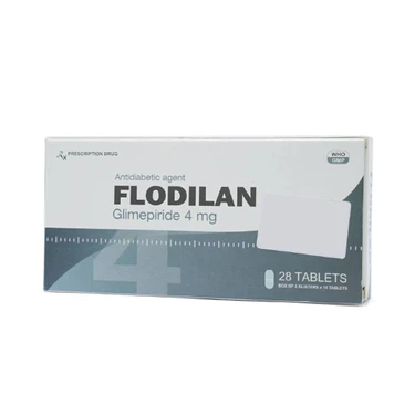 Thuốc Flodilan 4mg Davi trị đái tháo đường tuýp 2 (2 vỉ x 14 viên)