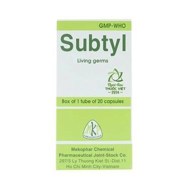 Thuốc Subtyl Mekophar điều trị tiêu chảy (20 viên)