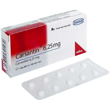 Thuốc Carsantin 6.25Mg trị tăng huyết áp vô căn