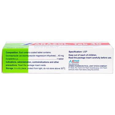 Thuốc Arazol 40mg Apimed trị bệnh trào ngược dạ dày - thực quản