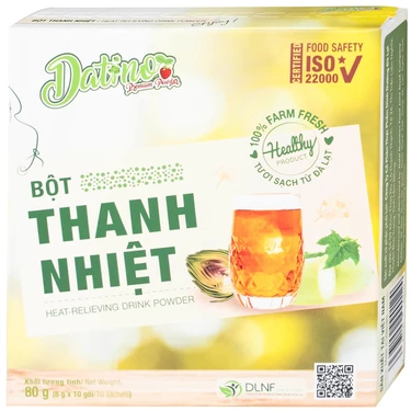 Bột thanh nhiệt Datino hỗ trợ mát gan, lợi tiểu (10 gói x 8g)