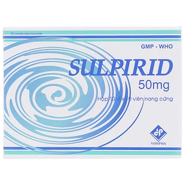 Thuốc Sulpiride 50mg Vidipha (Hộp 10 vỉ x 10 viên)