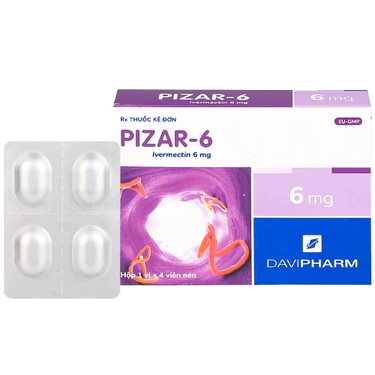 Thuốc Pizar 6mg trị giun chỉ Onchocerca