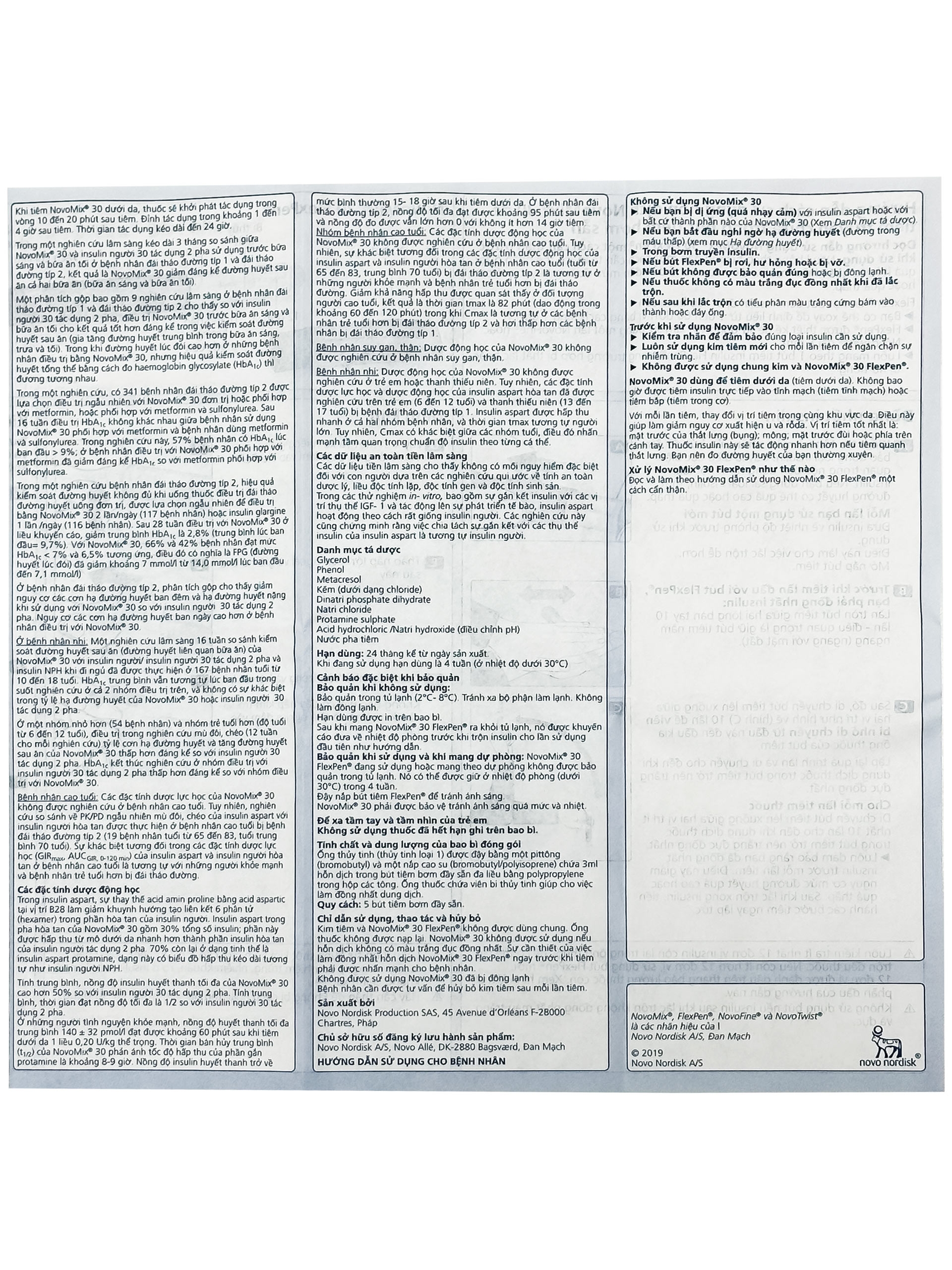 Hình ảnh Bút tiêm NovoMix 30 FlexPen Novo Nordisk điều trị đái tháo đường (5 cây x 3ml)