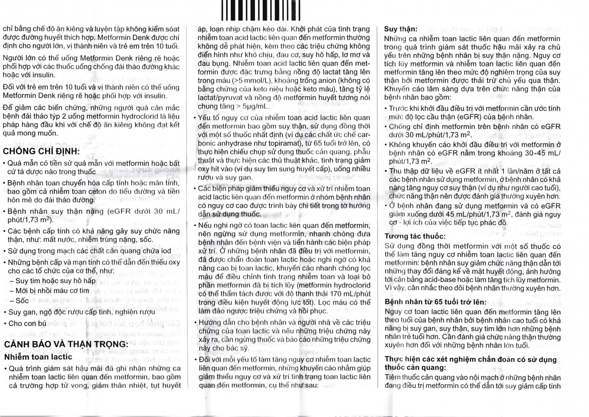 Hình ảnh Viên nén Metformin Denk 1000 điều trị đái tháo đường típ 2 (2 vỉ x 15 viên)