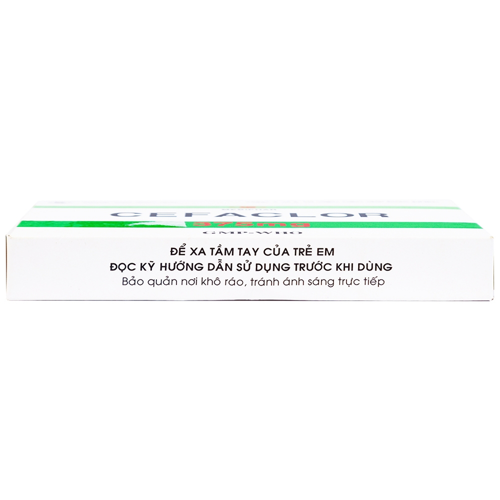 Hình ảnh Thuốc Cefaclor 375mg Mebiphar điều trị nhiễm khuẩn đường hô hấp (1 vỉ x 10 viên)