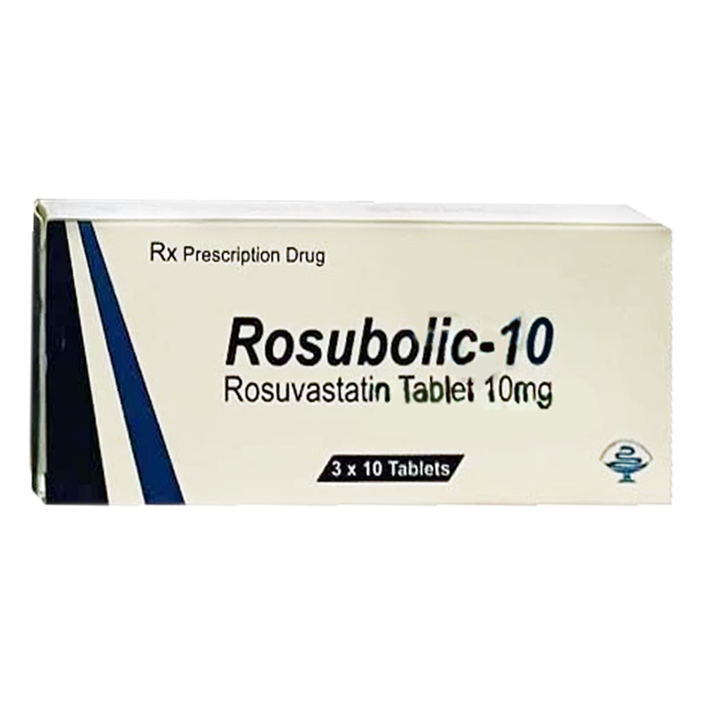 Hình ảnh Thuốc Rosubolic-10 G.D. Laboratories điều trị tăng cholesterol máu nguyên phát (3 vỉ x 10 viên)