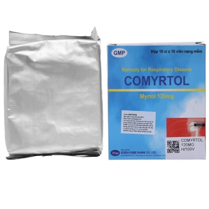 Thuốc Comyrton 120mg Korea United điều trị viêm phế quản cấp, mãn tính, viêm xoang (10 vỉ x 10 viên)