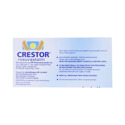 Crestor 20mg trị rối loạn lipid máu (2 vỉ x 14 viên)