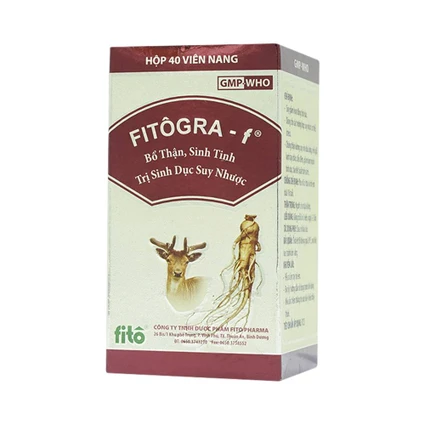 Thuốc Fitogra-f điều trị suy giảm hoạt động tình dục, suy nhược cơ thể (40 viên)