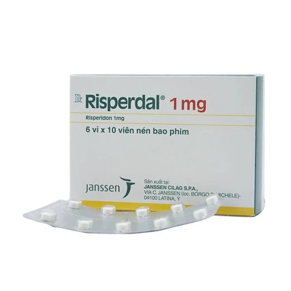 Thuốc Risperdal 1mg Janssen điều trị bệnh tâm thần phân liệt (6 vỉ x 10 viên)