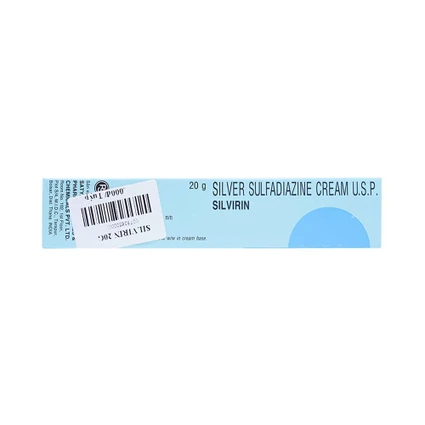 Kem bôi Silvirin Raptakos phòng ngừa và điều trị nhiễm khuẩn trong phỏng độ hai, độ ba (20g)
