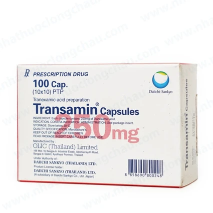 Thuốc Transamin 250mg Daiichi-Sankyo điều trị bệnh bạch cầu, thiếu máu bất sản (10 vỉ x 10 viên)