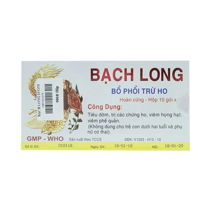 Thuốc Bạch Long Bổ Phổi Trừ Ho tiêu đờm, trị các chứng ho, viêm họng hạt, viêm phế quản (10 gói)