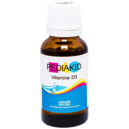 Siro hỗ trợ tăng hấp thụ canxi Pediakid Vitamin D3 (20ml)
